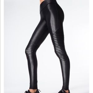 Melrose by Carbon38 moto leggings black glossy XS